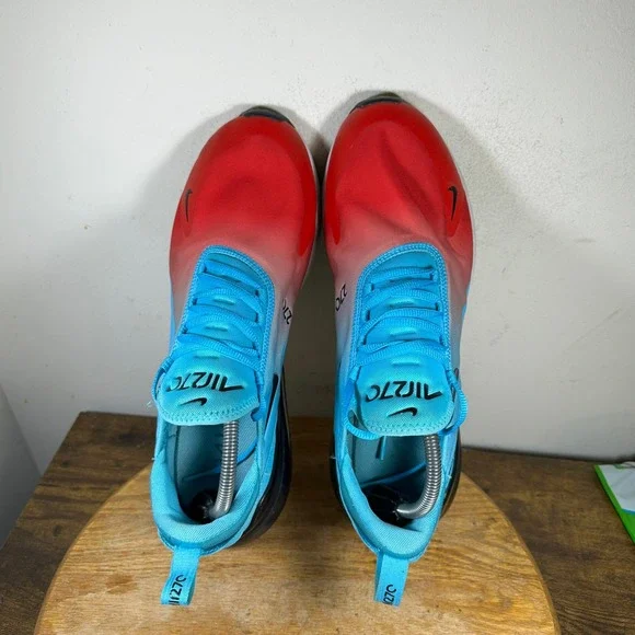 Nike Air Max 270 Men's Shoes Blue Red Gradient Size 12 CJ0767-400